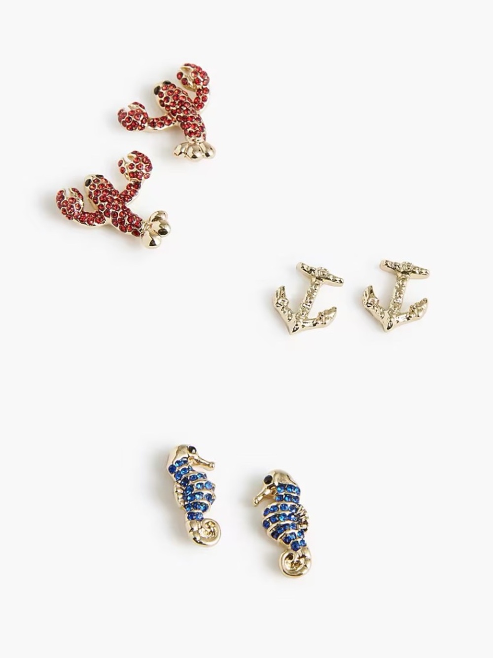 J.CREW Nautical Stud Earrings Set